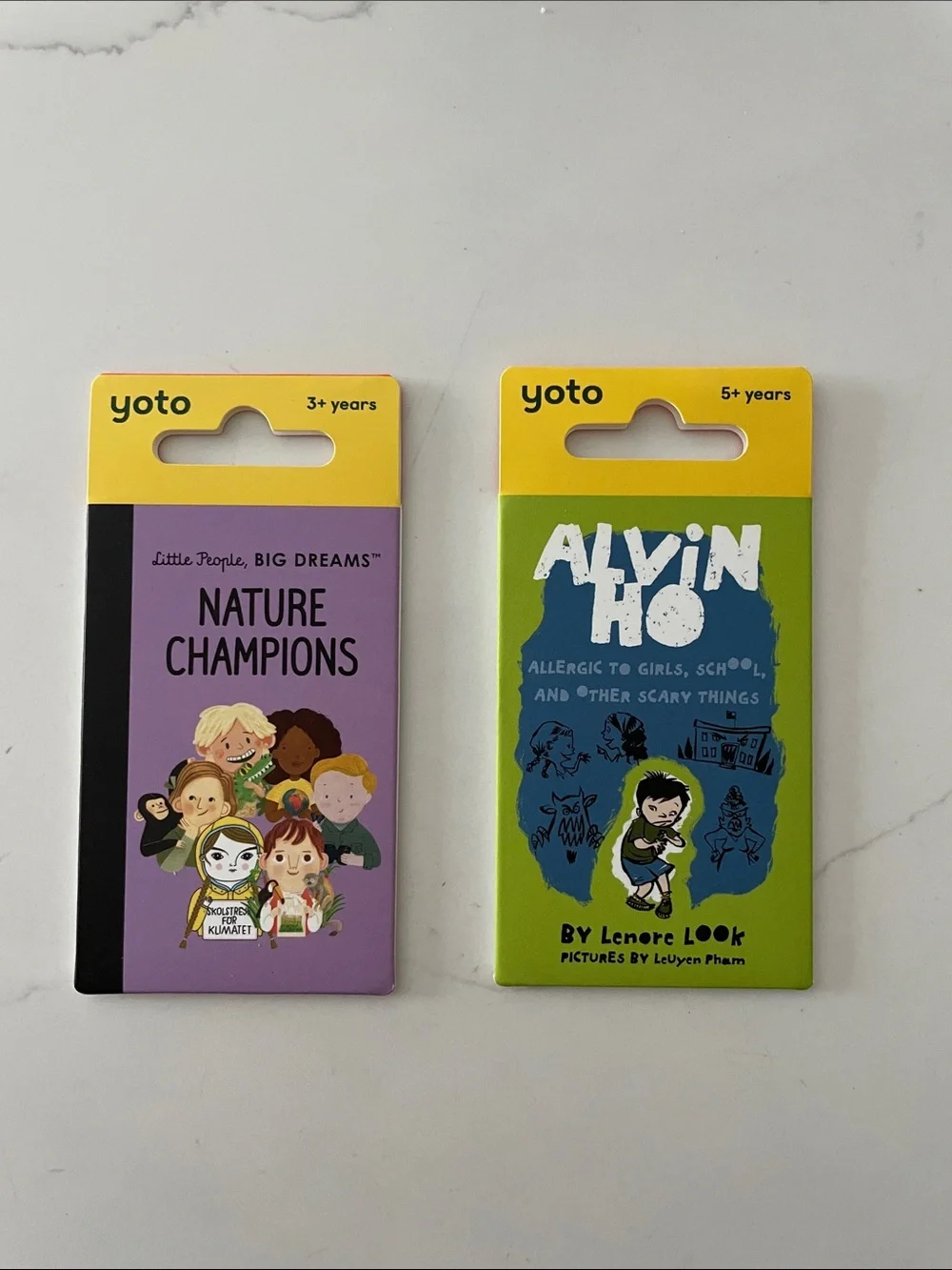 Yoto Kids Audio Cards - Nature Champions (Purple) & Alvin Ho (Green)